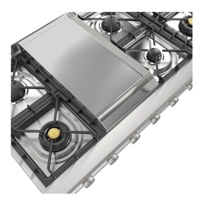 ILVE UHCP48F Professional Plus II 48 inch Built-In Gas Rangetop with Griddle, in Stainless Steel