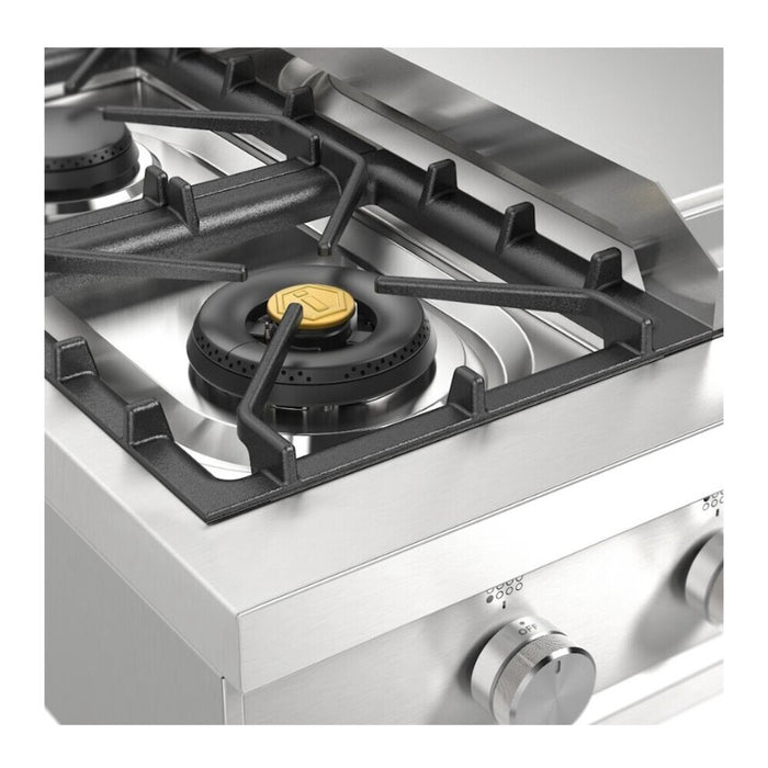 ILVE UHCP48F Professional Plus II 48 inch Built-In Gas Rangetop with Griddle, in Stainless Steel