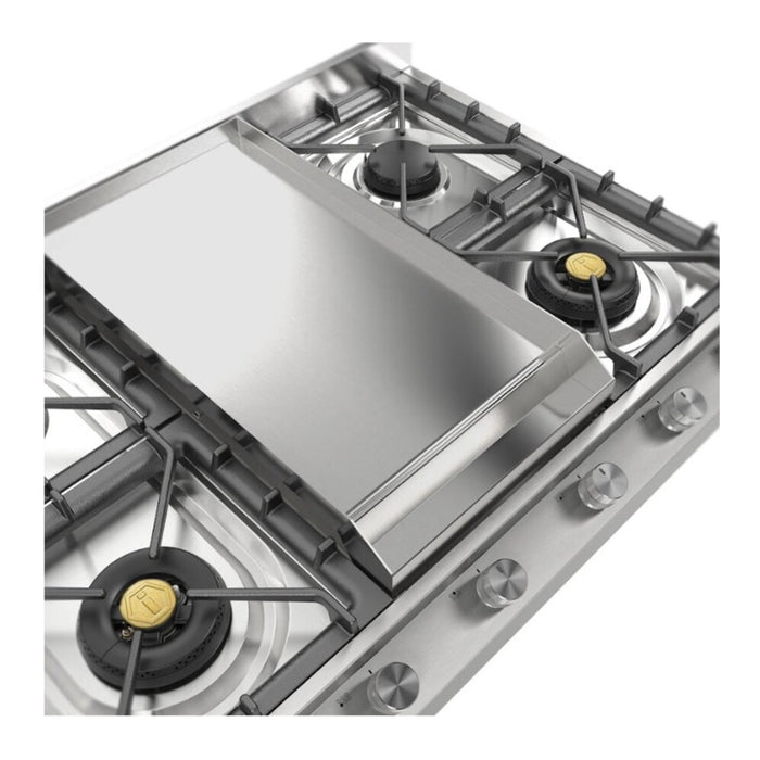 ILVE UHCP965F Professional Plus II 36 inch Built-In Gas Cooktop with Griddle, in Stainless Steel