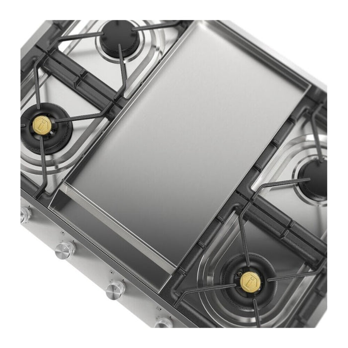 ILVE UHCP965F Professional Plus II 36 inch Built-In Gas Cooktop with Griddle, in Stainless Steel