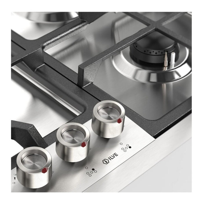 ILVE UHCPMT95 Panoramagic 36 inch Built-In Gas Cooktop with 5 Burners, in Stainless Steel