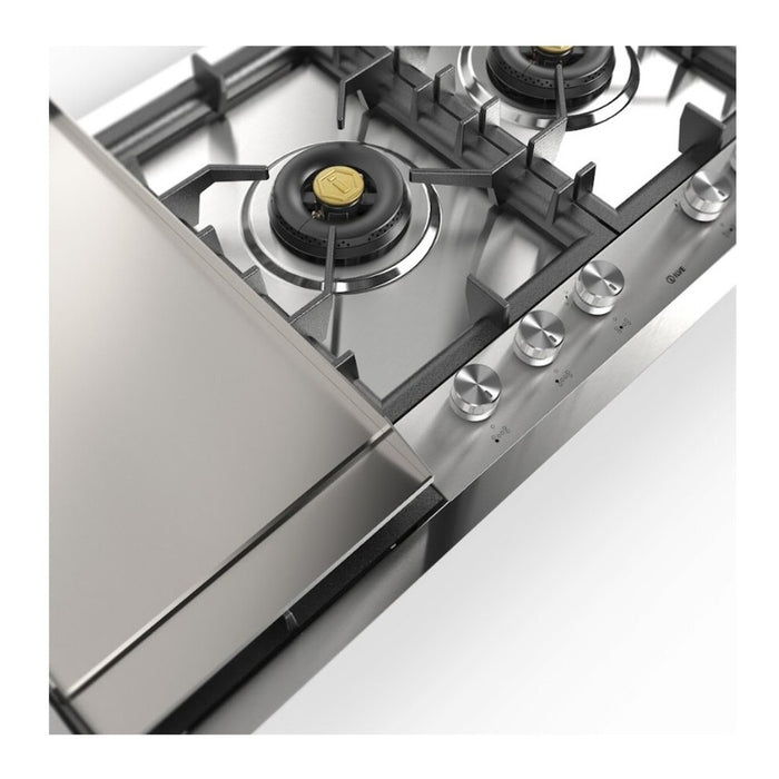 ILVE UHCPT125 Professional Plus II 48 inch Built-In Gas Cooktop with Total Black Brass Burners, in Stainless Steel