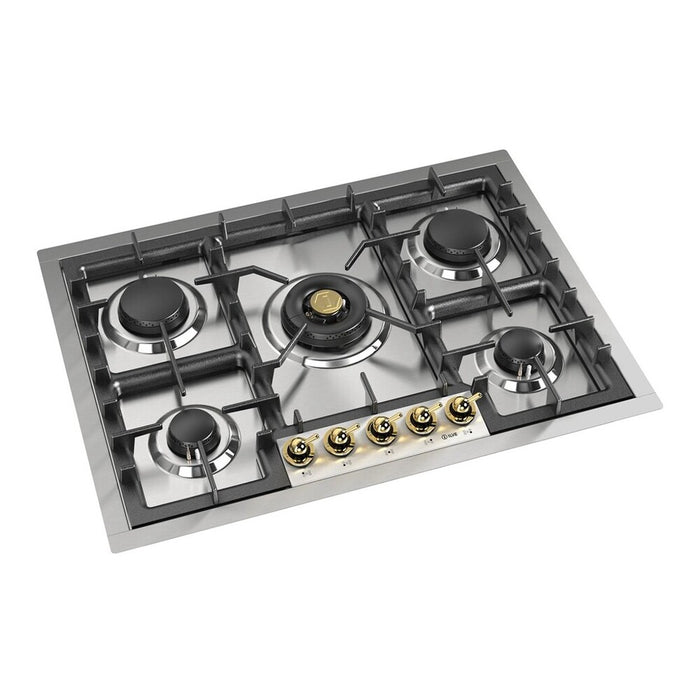 ILVE UHCPT75N Nostalgie II 30 inch Built-In Gas Cooktop with 5 Burners, in Stainless Steel