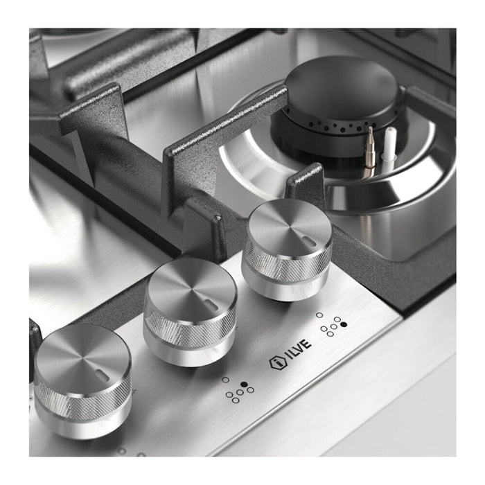 ILVE UHCPT75 Professional Plus II 30 inch Built-In Gas Cooktop with 5 Burners, in Stainless Steel