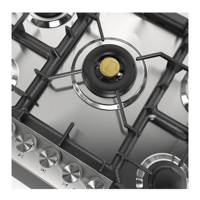 ILVE UHCPT75 Professional Plus II 30 inch Built-In Gas Cooktop with 5 Burners, in Stainless Steel