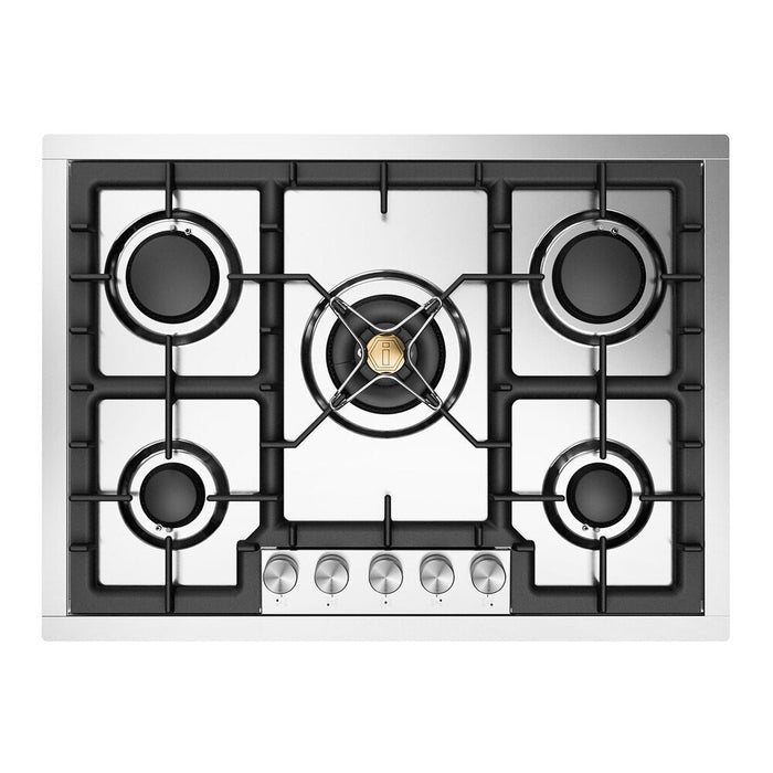 ILVE UHCPT75 Professional Plus II 30 inch Built-In Gas Cooktop with 5 Burners, in Stainless Steel