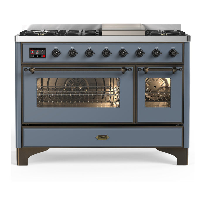 ILVE UM48F Majestic III 48 inch Dual Fuel Range with 8 Burners, Griddle  (UM48FNR3)