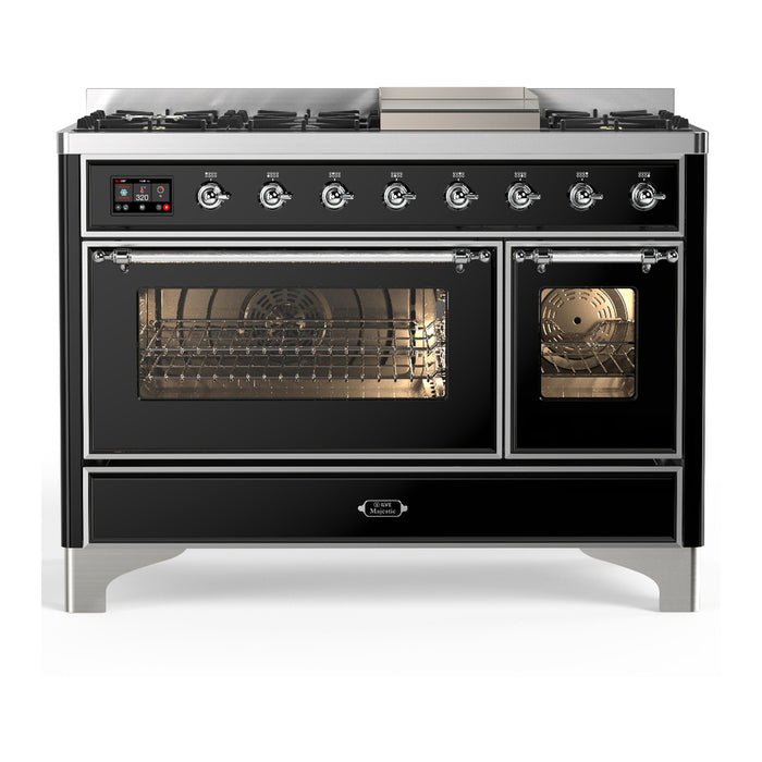 ILVE UM48F Majestic III 48 inch Dual Fuel Range with 8 Burners, Griddle  (UM48FNR3)