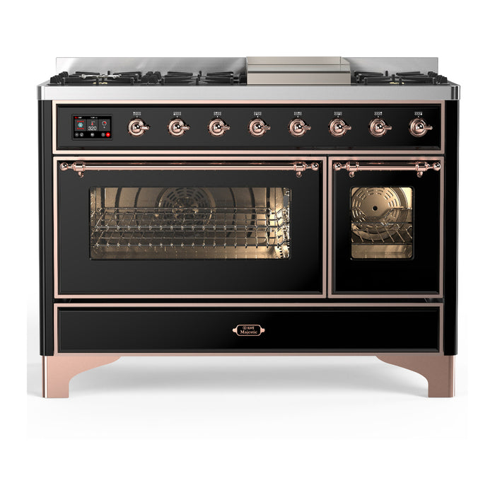 ILVE UM48F Majestic III 48 inch Dual Fuel Range with 8 Burners, Griddle  (UM48FNR3)