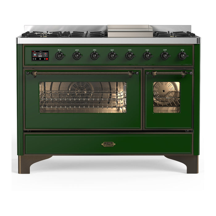 ILVE UM48F Majestic III 48 inch Dual Fuel Range with 8 Burners, Griddle  (UM48FNR3)