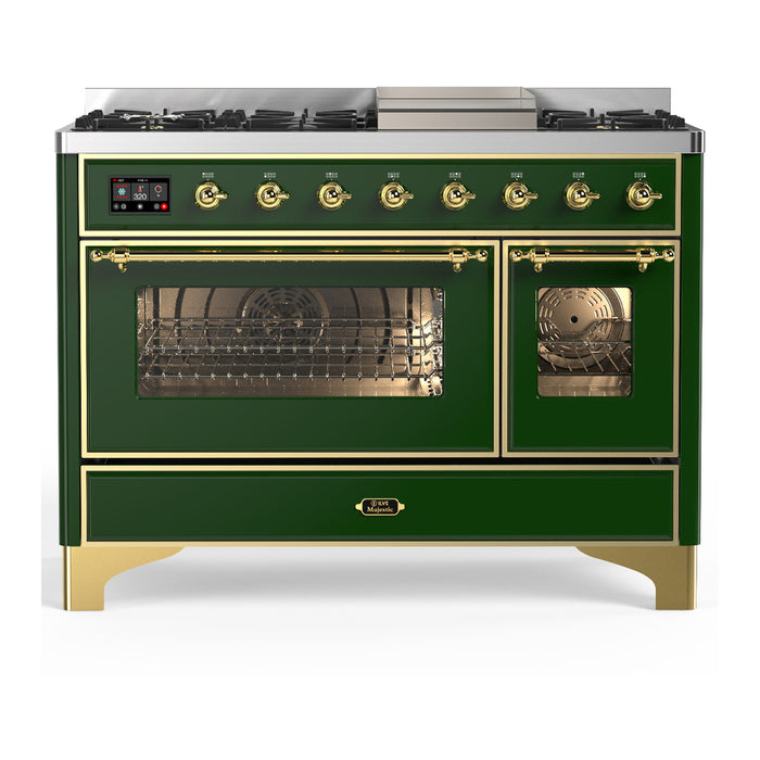 ILVE UM48F Majestic III 48 inch Dual Fuel Range with 8 Burners, Griddle  (UM48FNR3)