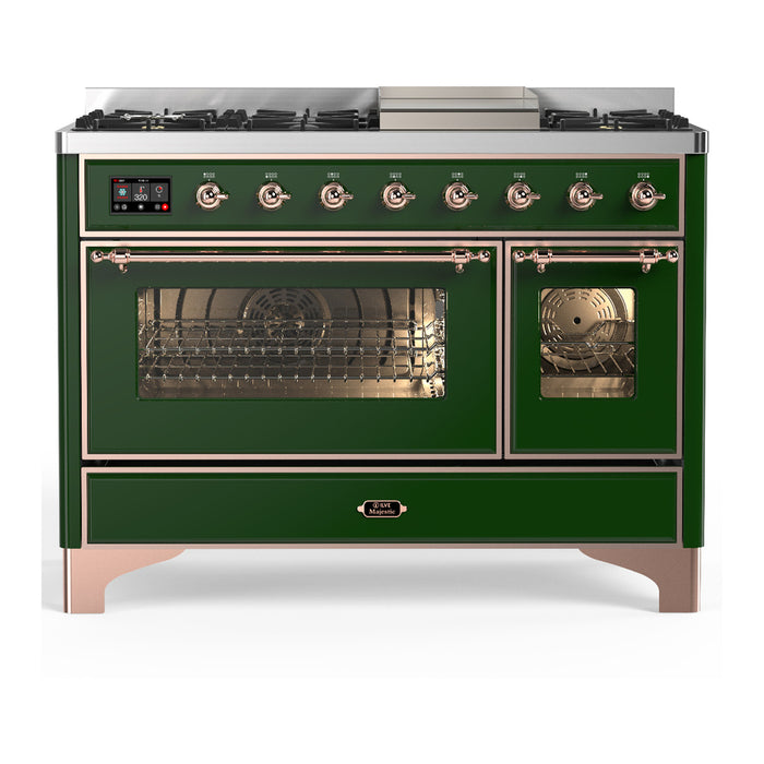 ILVE UM48F Majestic III 48 inch Dual Fuel Range with 8 Burners, Griddle  (UM48FNR3)