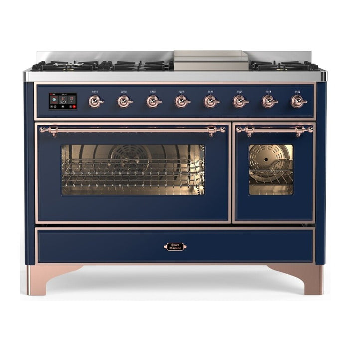 ILVE UM48F Majestic III 48 inch Dual Fuel Range with 8 Burners, Griddle  (UM48FNR3)