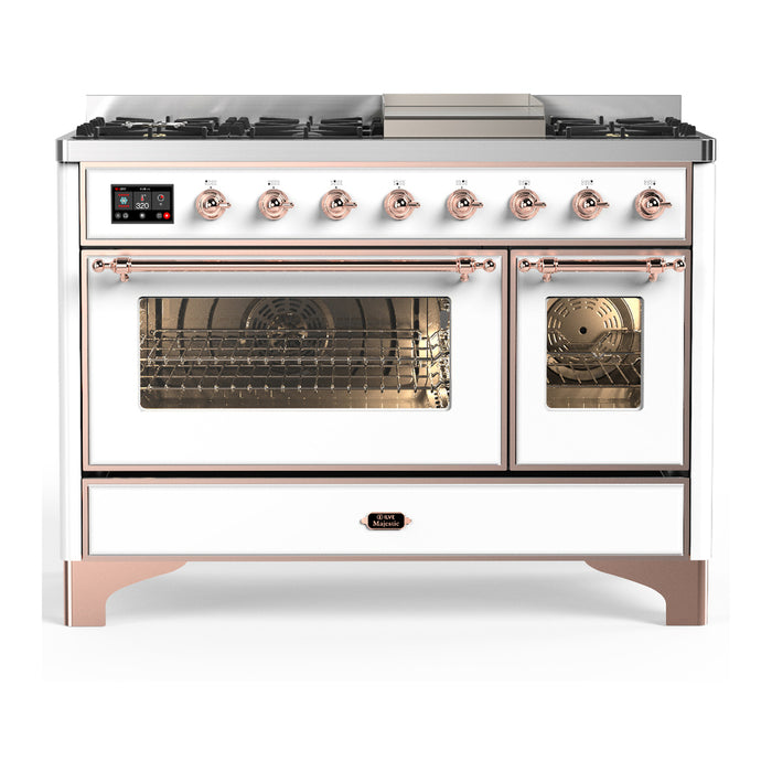 ILVE UM48F Majestic III 48 inch Dual Fuel Range with 8 Burners, Griddle  (UM48FNR3)