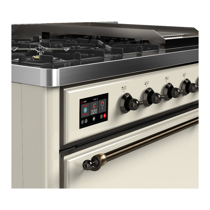 ILVE UM48F Majestic III 48 inch Dual Fuel Range with 8 Burners, Griddle (UM48FQNR3)