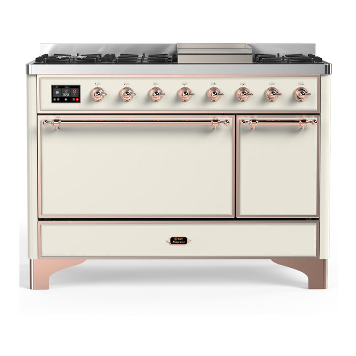 ILVE UM48F Majestic III 48 inch Dual Fuel Range with 8 Burners, Griddle (UM48FQNR3)