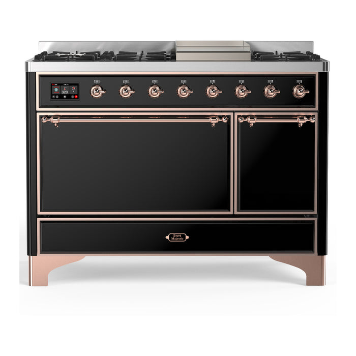 ILVE UM48F Majestic III 48 inch Dual Fuel Range with 8 Burners, Griddle (UM48FQNR3)