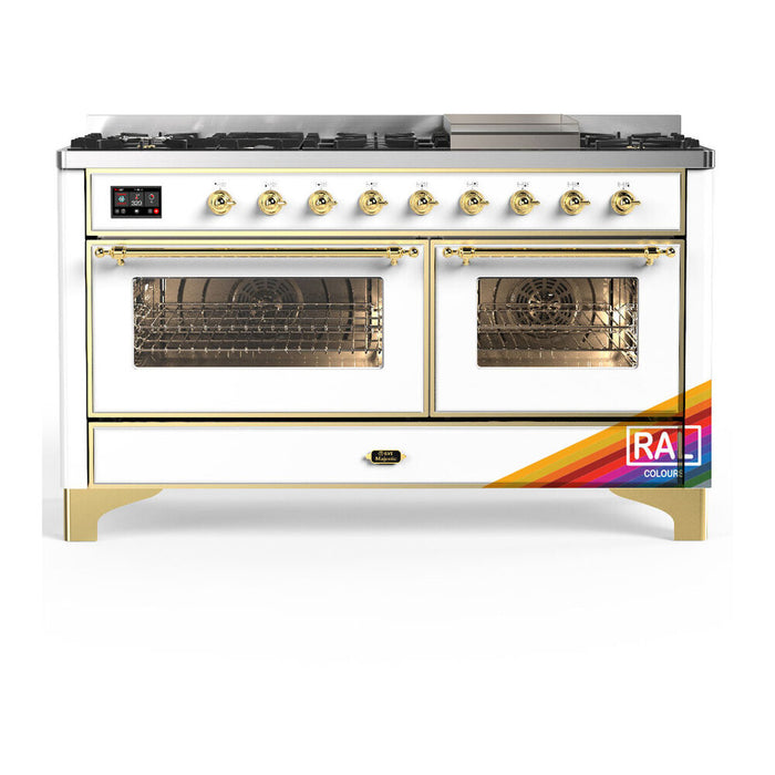 ILVE UM60F Majestic III 60 inch Dual Fuel Range with 9 Burners, Griddle (UM60FNR3)