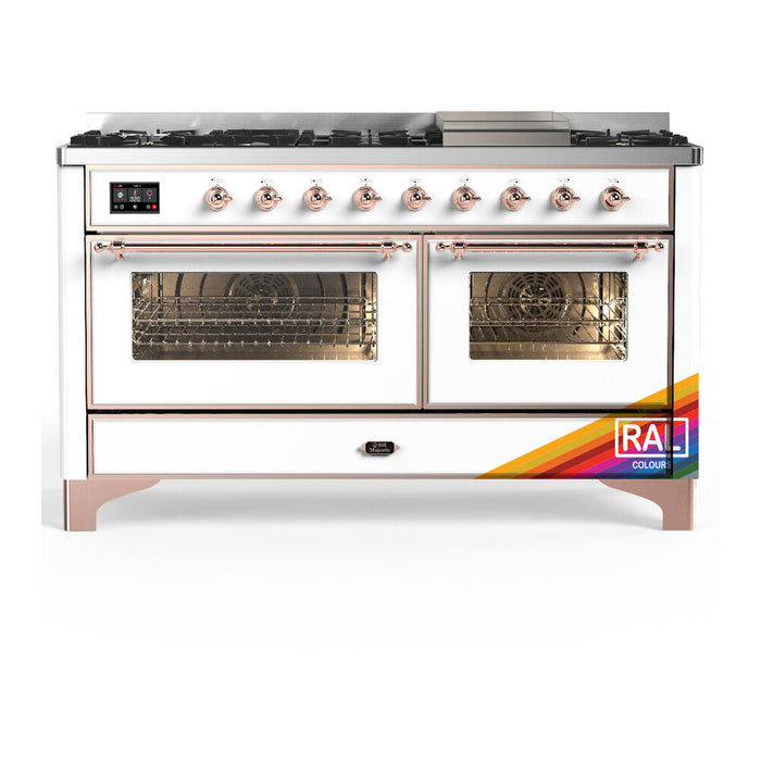 ILVE UM60F Majestic III 60 inch Dual Fuel Range with 9 Burners, Griddle (UM60FNR3)