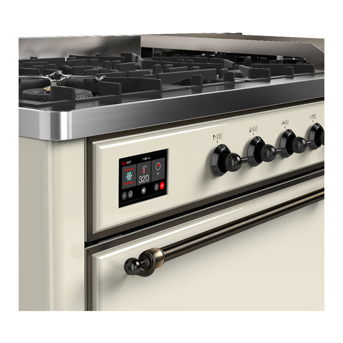 ILVE UM60F Majestic III 60 inch Dual Fuel Range with 9 Burners, Griddle (UM60FQNR3)