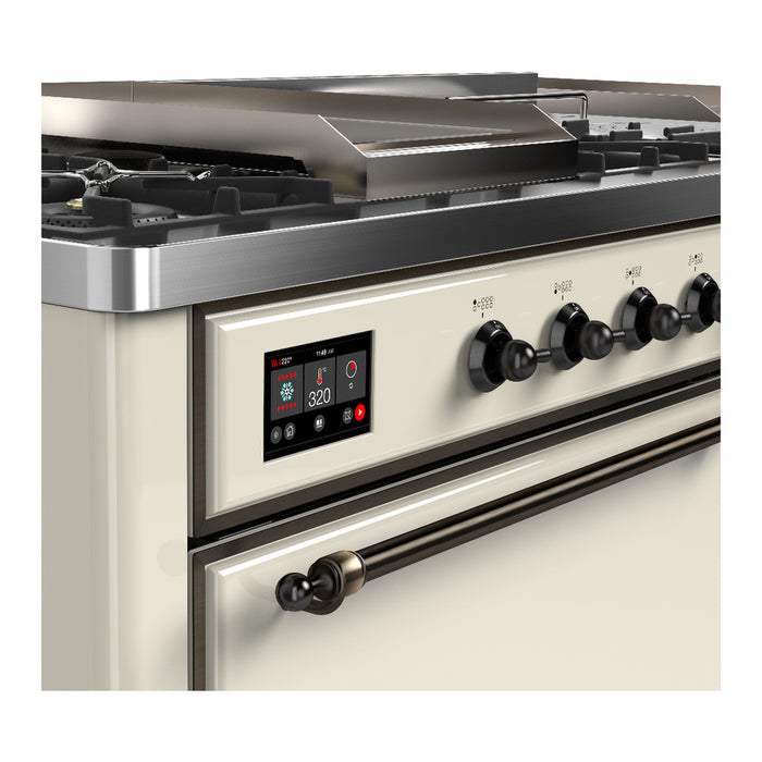 ILVE UM60FS Majestic III 60 inch Dual Fuel Range with 7 Burners, Griddle and French Top (UM60FSQNR3)