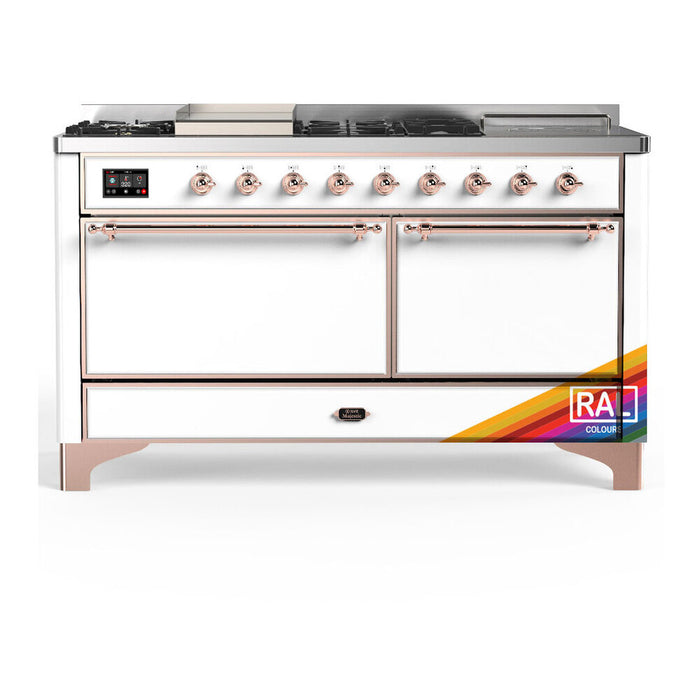 ILVE UM60FS Majestic III 60 inch Dual Fuel Range with 7 Burners, Griddle and French Top (UM60FSQNR3)