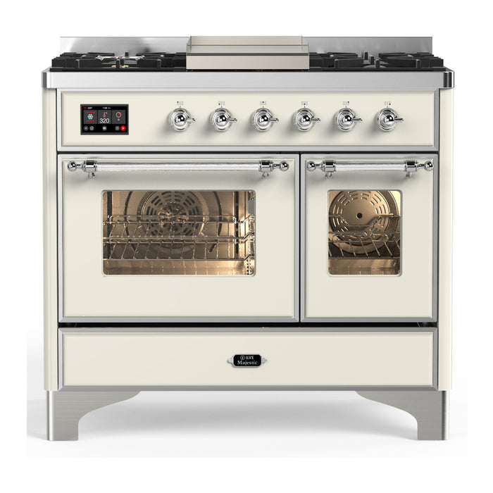 ILVE UMD40F Majestic III 40 inch Dual Fuel Range with 6 Burners, Griddle (UMD40FNR3)