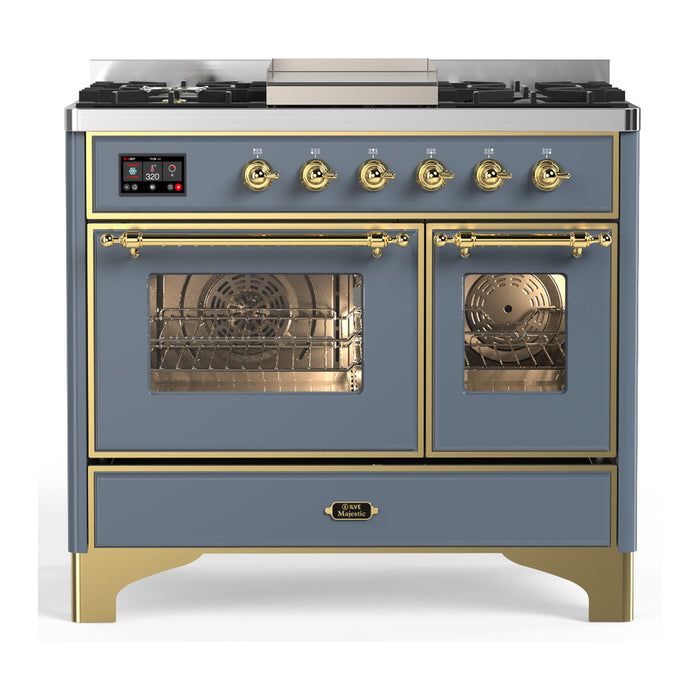 ILVE UMD40F Majestic III 40 inch Dual Fuel Range with 6 Burners, Griddle (UMD40FNR3)