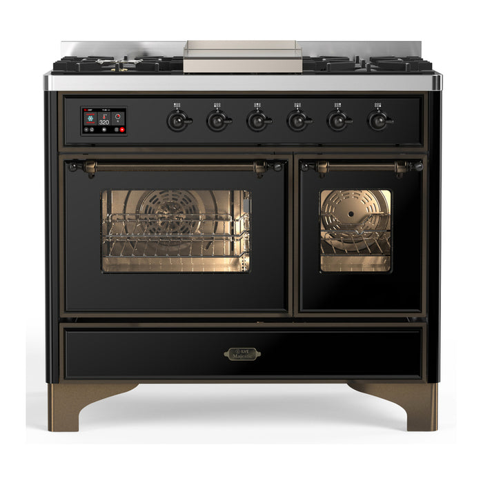 ILVE UMD40F Majestic III 40 inch Dual Fuel Range with 6 Burners, Griddle (UMD40FNR3)