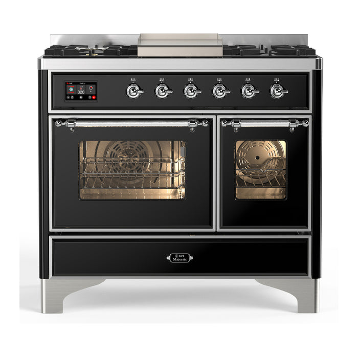 ILVE UMD40F Majestic III 40 inch Dual Fuel Range with 6 Burners, Griddle (UMD40FNR3)