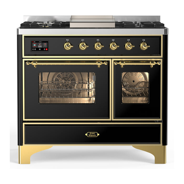 ILVE UMD40F Majestic III 40 inch Dual Fuel Range with 6 Burners, Griddle (UMD40FNR3)