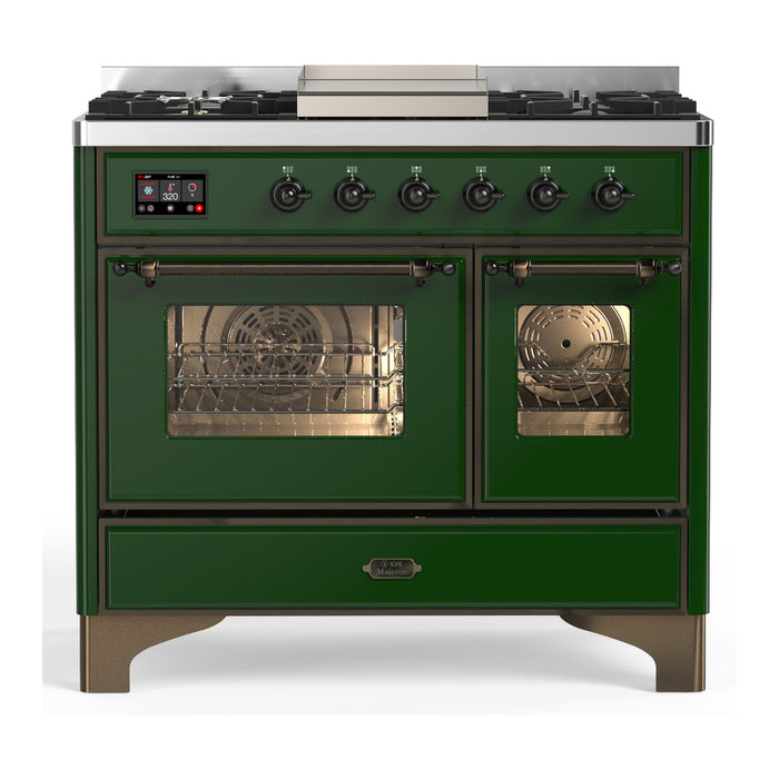 ILVE UMD40F Majestic III 40 inch Dual Fuel Range with 6 Burners, Griddle (UMD40FNR3)