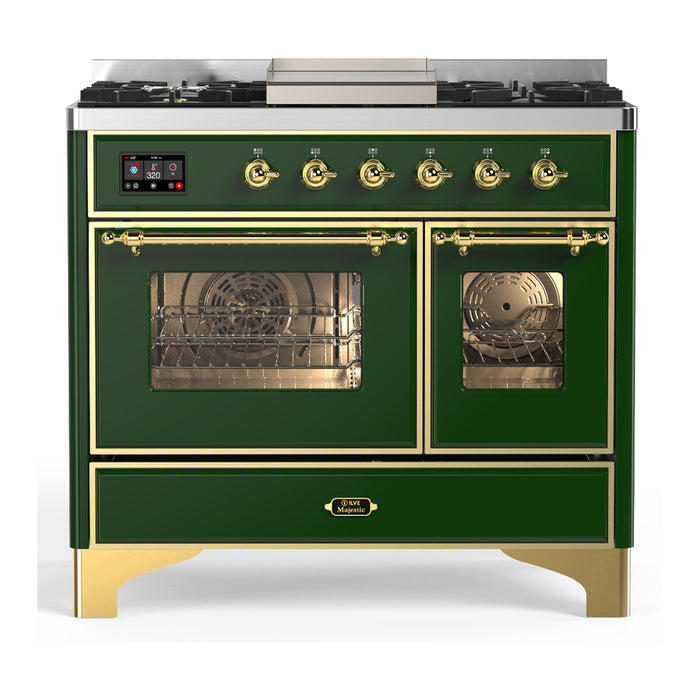 ILVE UMD40F Majestic III 40 inch Dual Fuel Range with 6 Burners, Griddle (UMD40FNR3)