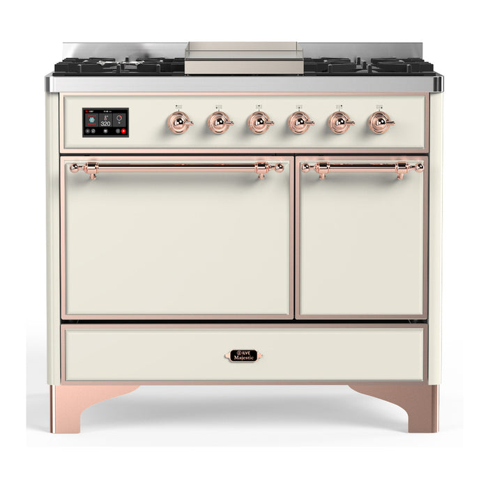 ILVE UMD40F Majestic III 40 inch Dual Fuel Range with 6 Burners, Griddle (UMD40FQNR3)