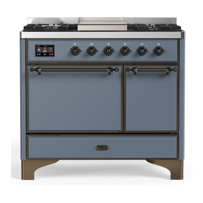 ILVE UMD40F Majestic III 40 inch Dual Fuel Range with 6 Burners, Griddle (UMD40FQNR3)