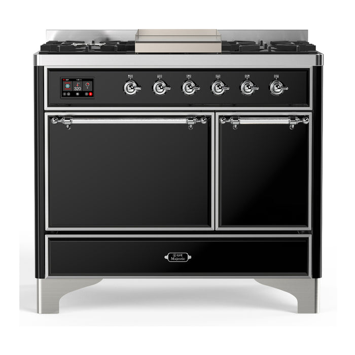 ILVE UMD40F Majestic III 40 inch Dual Fuel Range with 6 Burners, Griddle (UMD40FQNR3)