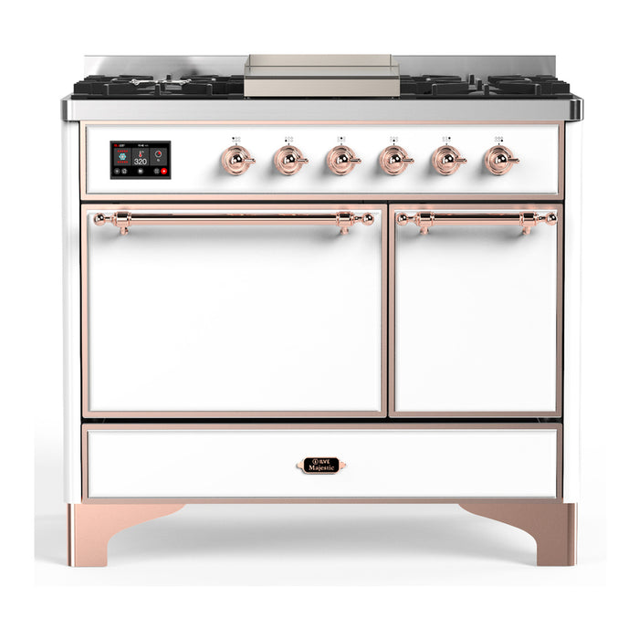 ILVE UMD40F Majestic III 40 inch Dual Fuel Range with 6 Burners, Griddle (UMD40FQNR3)