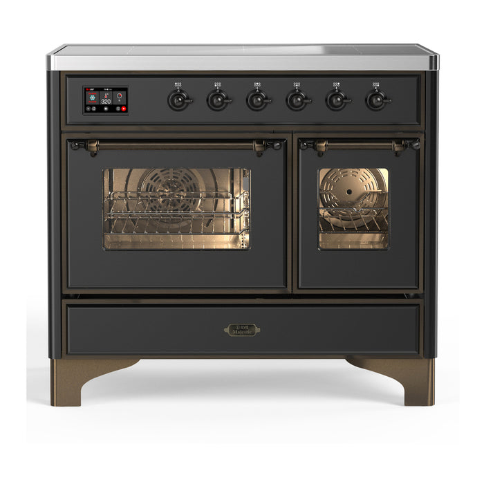 ILVE UMDIB40N Majestic III 40 inch Induction Range with 6 Elements, Booster Function, Bridge Control, Residual Heat Indicator (UMDIB40NR3)