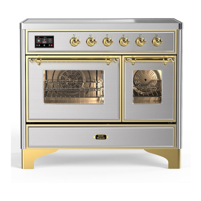 ILVE UMDIB40N Majestic III 40 inch Induction Range with 6 Elements, Booster Function, Bridge Control, Residual Heat Indicator (UMDIB40NR3)