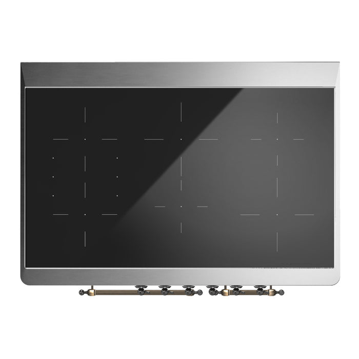 ILVE UMDIB40N Majestic III 40 inch Induction Range with 6 Elements, Booster Function, Bridge Control, Residual Heat Indicator (UMDIB40QNR3)