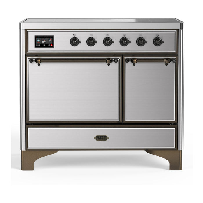 ILVE UMDIB40N Majestic III 40 inch Induction Range with 6 Elements, Booster Function, Bridge Control, Residual Heat Indicator (UMDIB40QNR3)