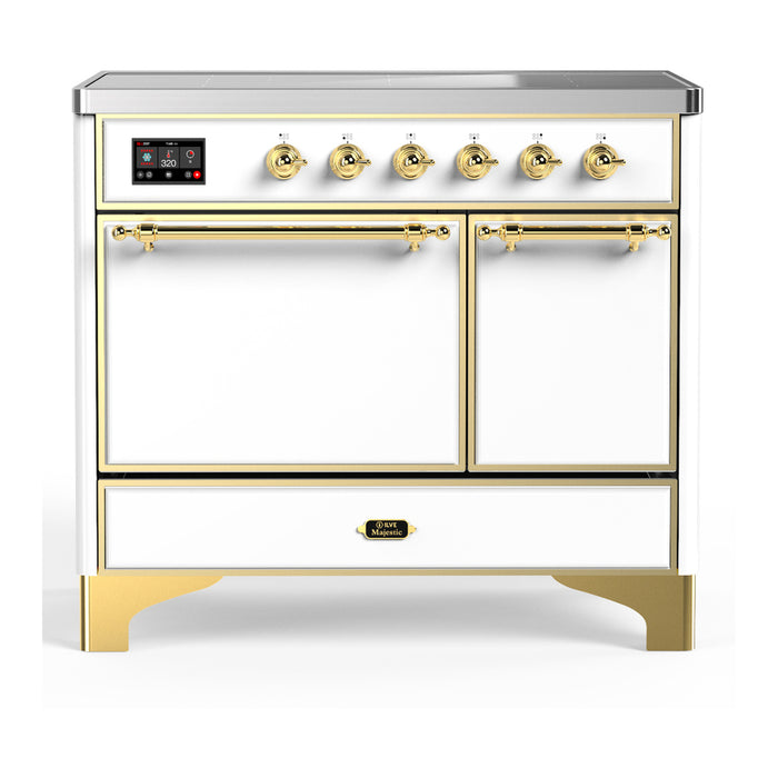 ILVE UMDIB40N Majestic III 40 inch Induction Range with 6 Elements, Booster Function, Bridge Control, Residual Heat Indicator (UMDIB40QNR3)