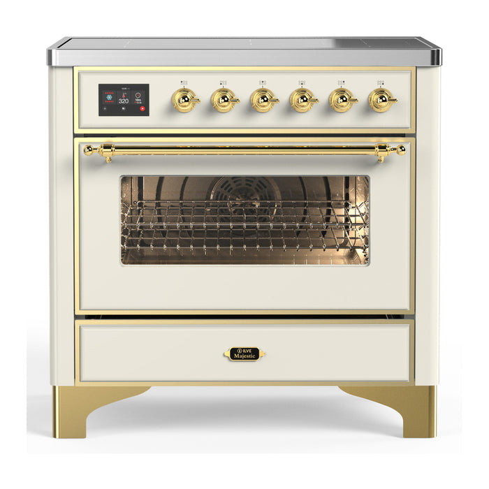 ILVE UMIB36N Majestic III 36 inch Induction Range with 6 Elements, 3.5 cu. ft. Total Oven Capacity (UMIB36NR3)