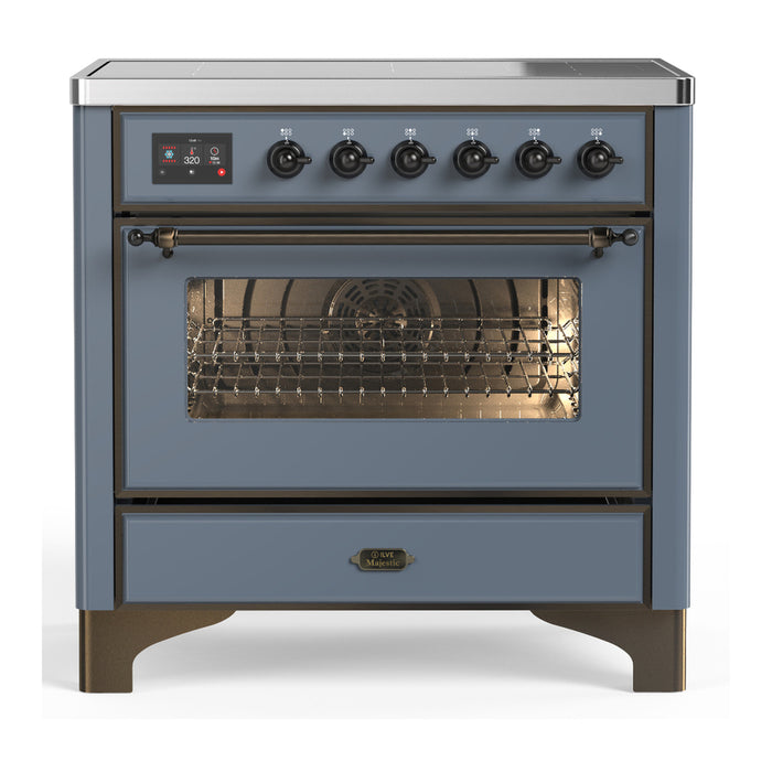 ILVE UMIB36N Majestic III 36 inch Induction Range with 6 Elements, 3.5 cu. ft. Total Oven Capacity (UMIB36NR3)