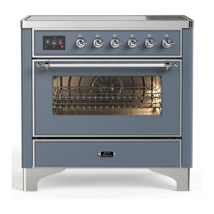 ILVE UMIB36N Majestic III 36 inch Induction Range with 6 Elements, 3.5 cu. ft. Total Oven Capacity (UMIB36NR3)