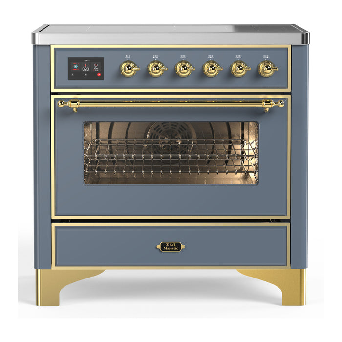 ILVE UMIB36N Majestic III 36 inch Induction Range with 6 Elements, 3.5 cu. ft. Total Oven Capacity (UMIB36NR3)