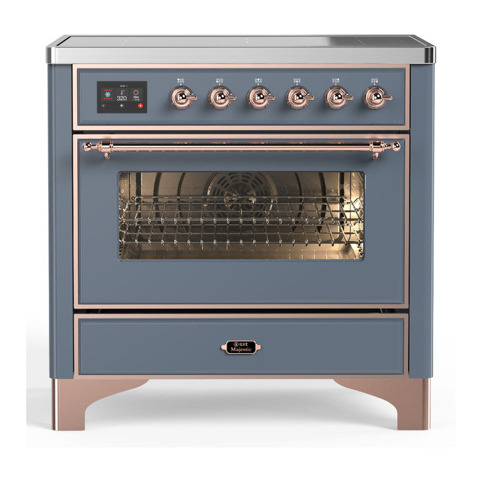 ILVE UMIB36N Majestic III 36 inch Induction Range with 6 Elements, 3.5 cu. ft. Total Oven Capacity (UMIB36NR3)