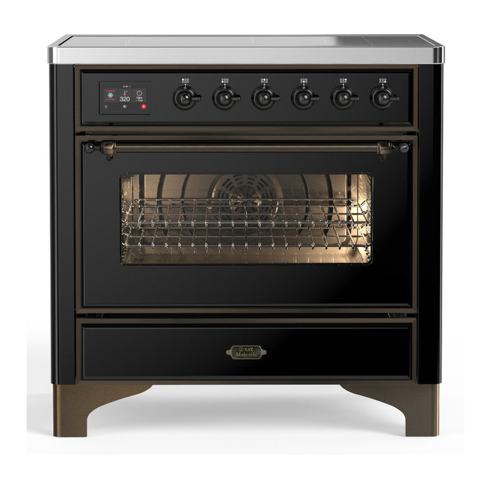 ILVE UMIB36N Majestic III 36 inch Induction Range with 6 Elements, 3.5 cu. ft. Total Oven Capacity (UMIB36NR3)