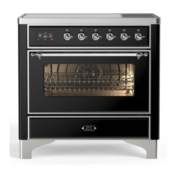ILVE UMIB36N Majestic III 36 inch Induction Range with 6 Elements, 3.5 cu. ft. Total Oven Capacity (UMIB36NR3)