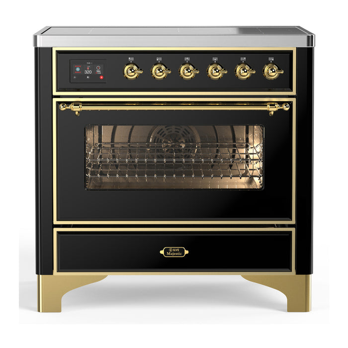 ILVE UMIB36N Majestic III 36 inch Induction Range with 6 Elements, 3.5 cu. ft. Total Oven Capacity (UMIB36NR3)